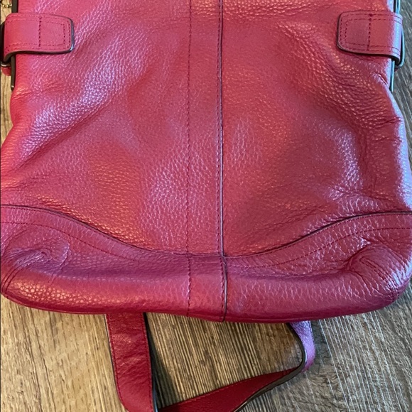Coach Red Crossbody Bag with Gold Accents - Picture 2 of 3